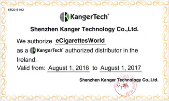 Official KangerTech Authorized Distributor for eCigarettesWorld Ireland