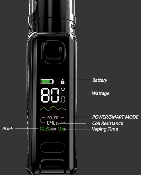 Eleaf iStick S80 2ml vape Battery Specification