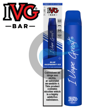 Blue Raspberry Ice - IVG Bar Plus Disposable Vape