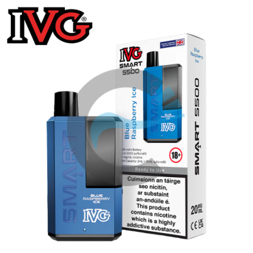 Blue Raspberry Ice - IVG SMART 5500 Disposable Vape