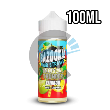 Rainbow Tropical Thunder - Bazooka Sour Straws 100ml Shortfill Rainbow Tropical Thunder - Bazooka Sour Straws 100ml Shortfill